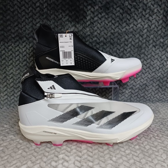 adidas Other - Adidas Adizero Impact+ TPU Men's Baseball Cleats White Black Pink Size 13
